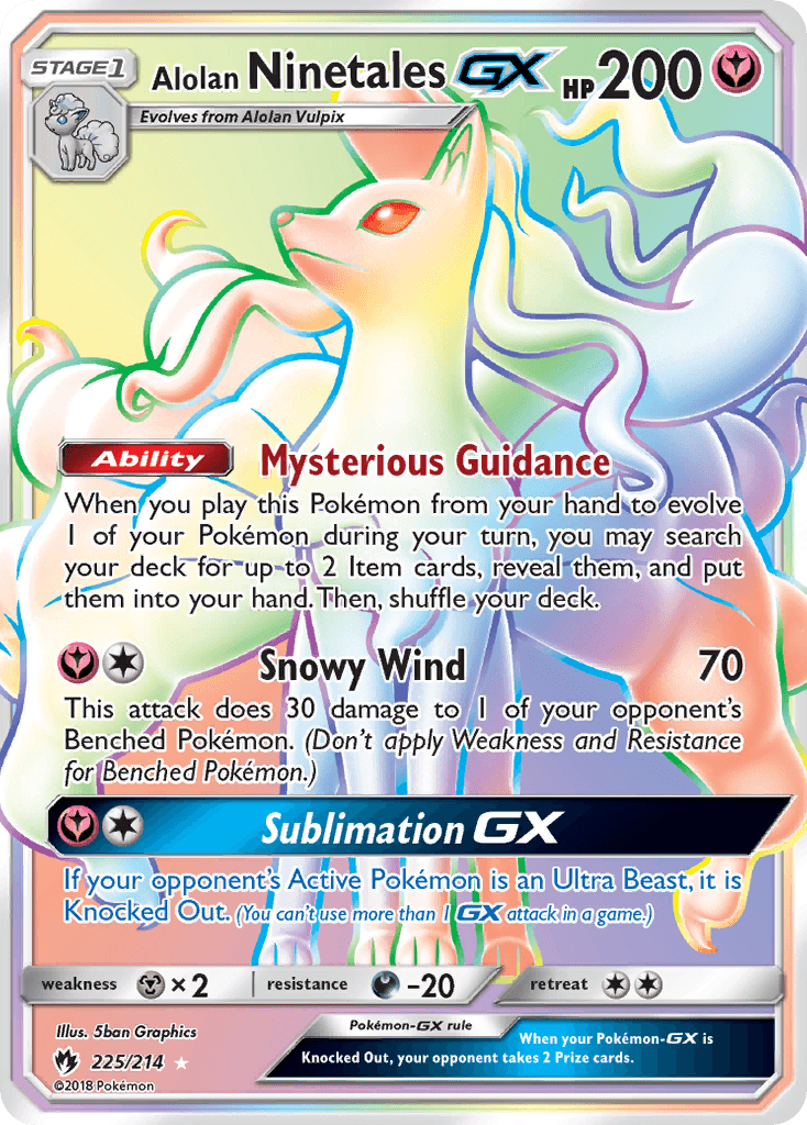 Alolan Ninetales-GX from Lost Thunder