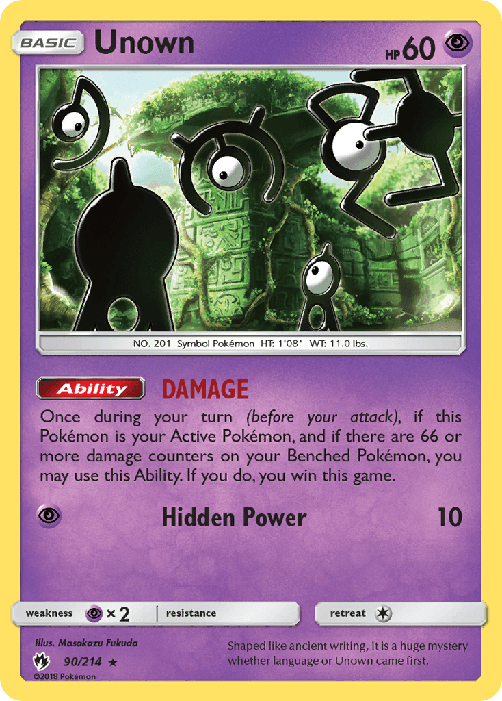 Unown from Lost Thunder