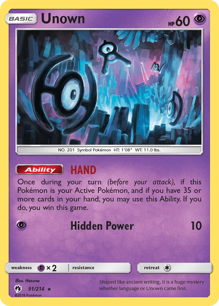 Unown from Lost Thunder