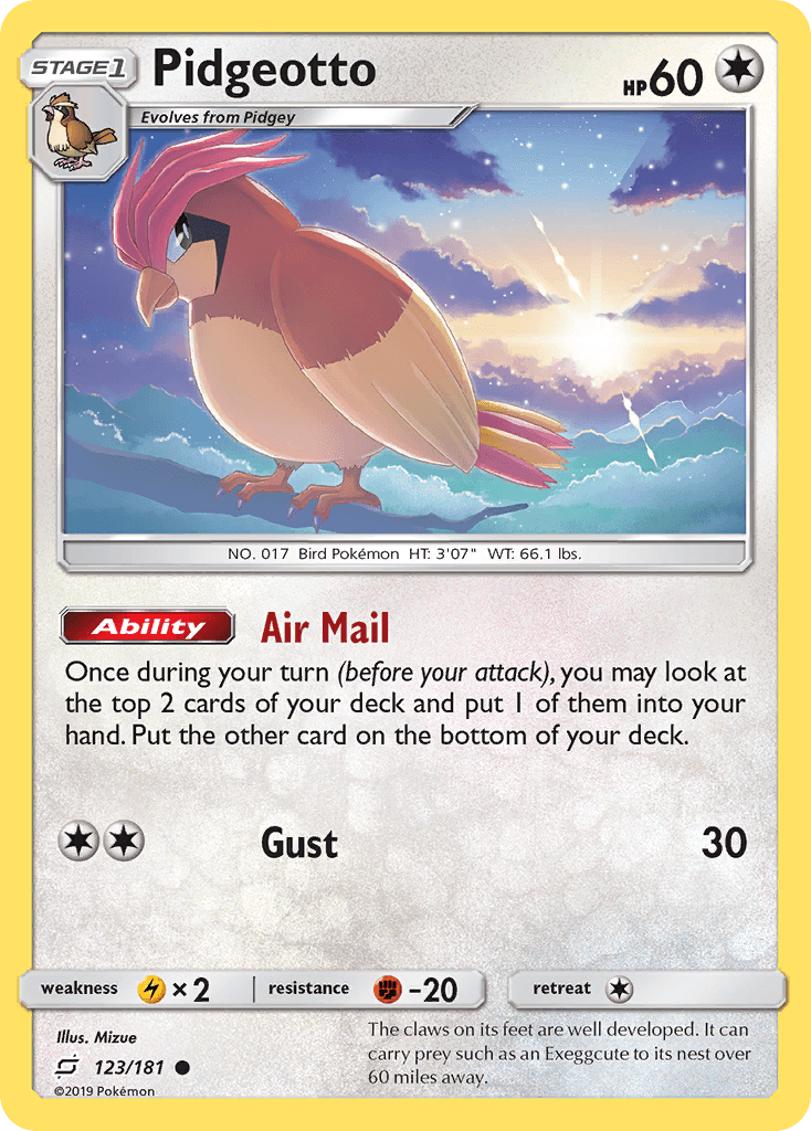 Pidgeotto from Team Up