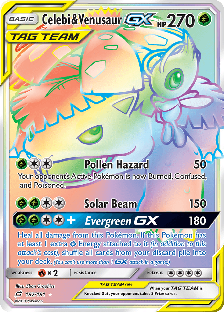 Celebi & Venusaur-GX from Team Up