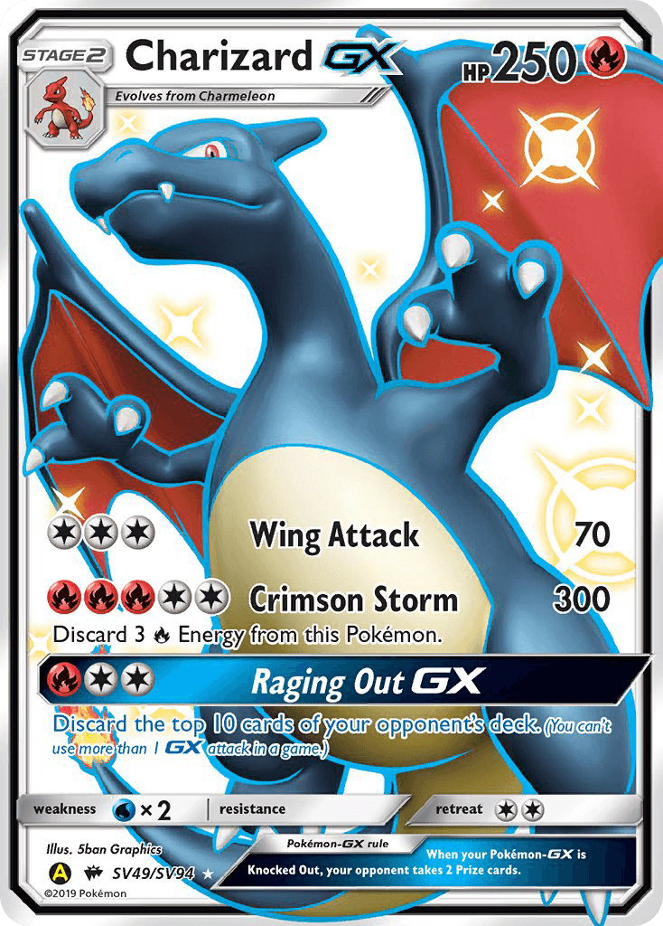 Charizard-GX from Hidden Fates Shiny Vault