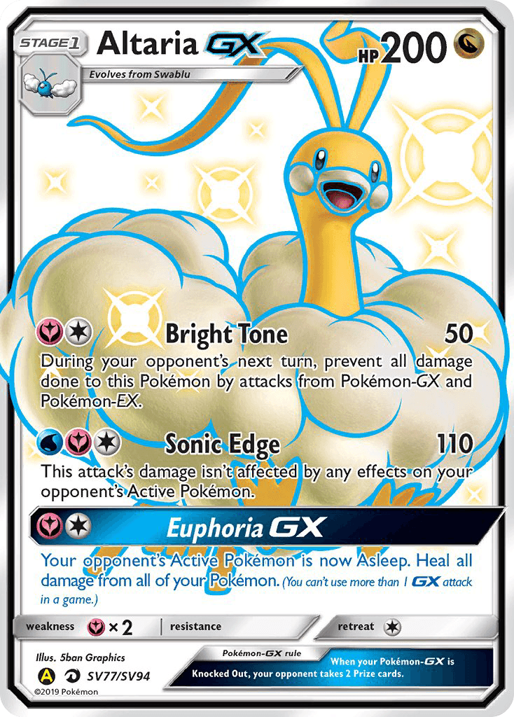 Altaria-GX from Hidden Fates Shiny Vault
