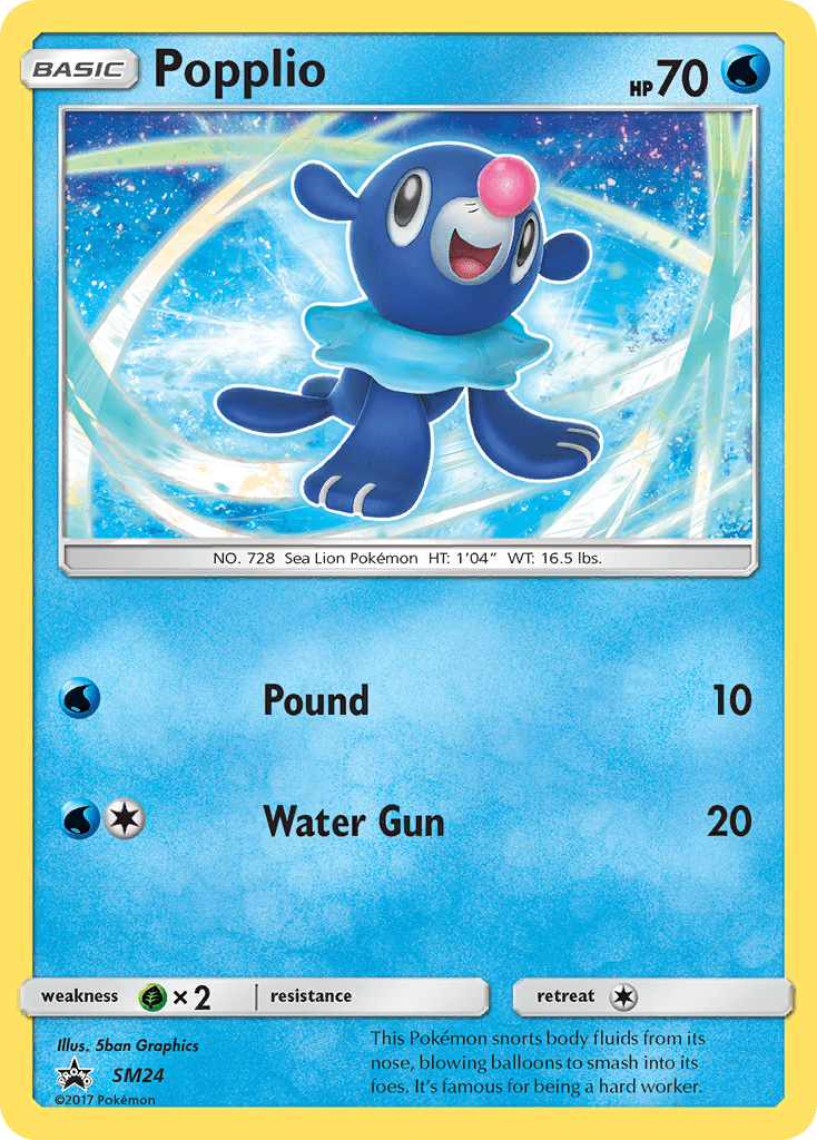 Popplio from SM Black Star Promos
