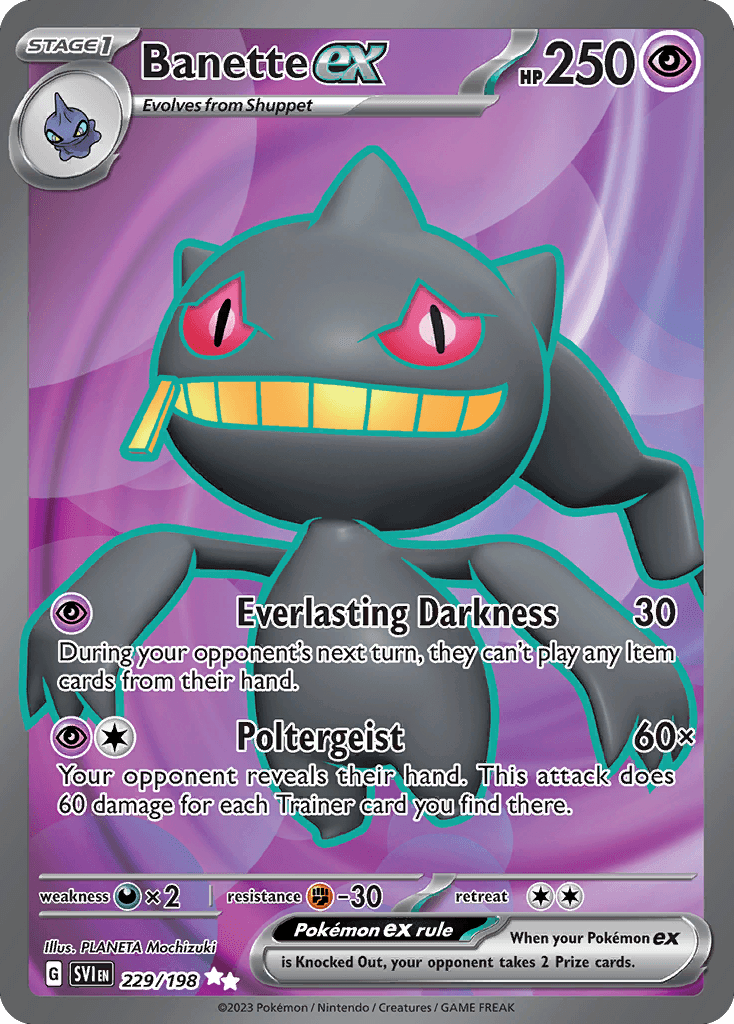 Banette ex from Scarlet & Violet