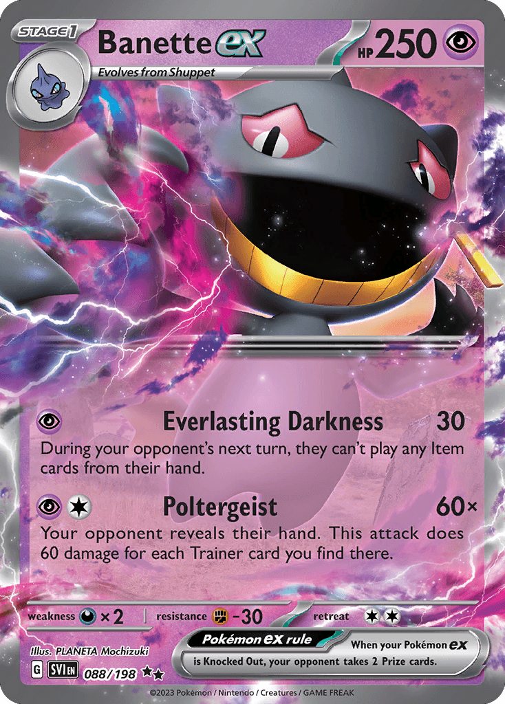 Banette ex from Scarlet & Violet