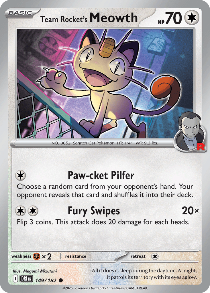 Team Rocket's Meowth from Destined Rivals