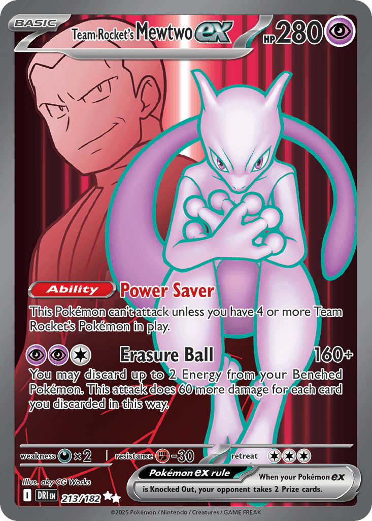 Team Rocket's Mewtwo ex from Destined Rivals