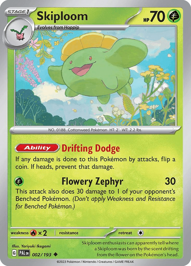 Skiploom from Paldea Evolved