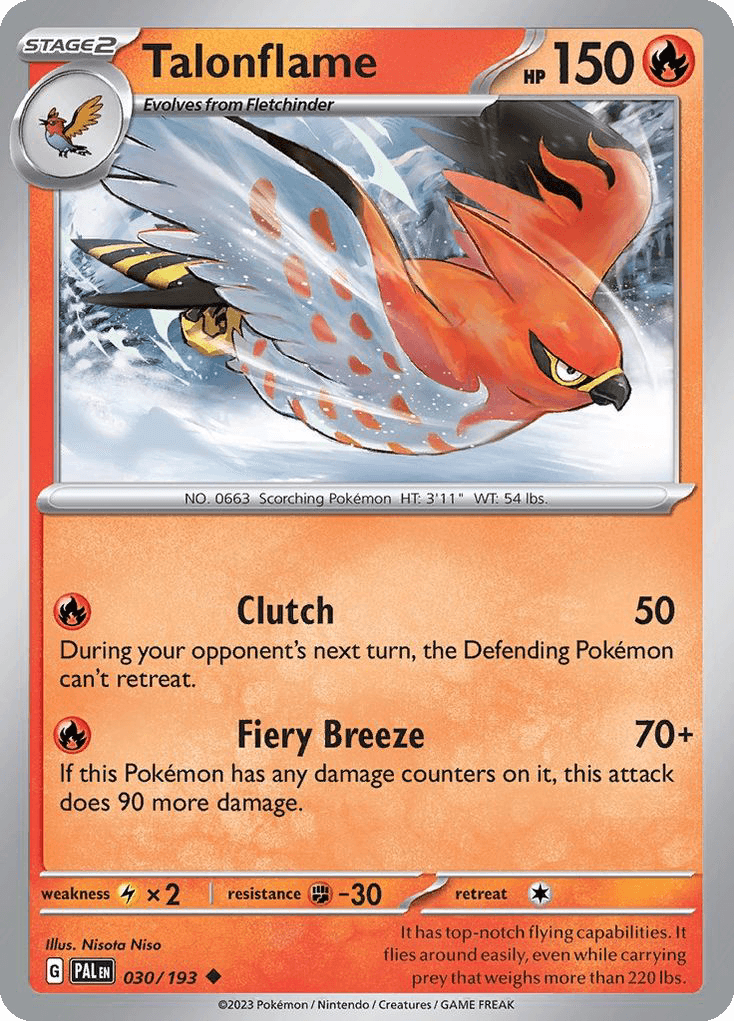 Talonflame from Paldea Evolved