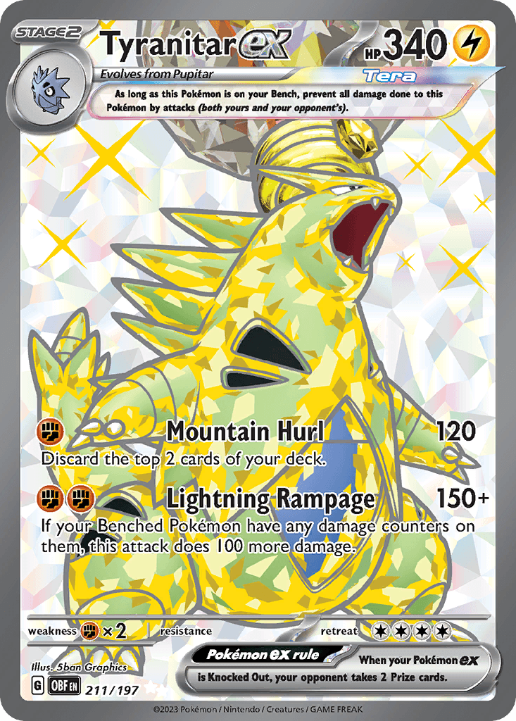 Tyranitar ex from Obsidian Flames