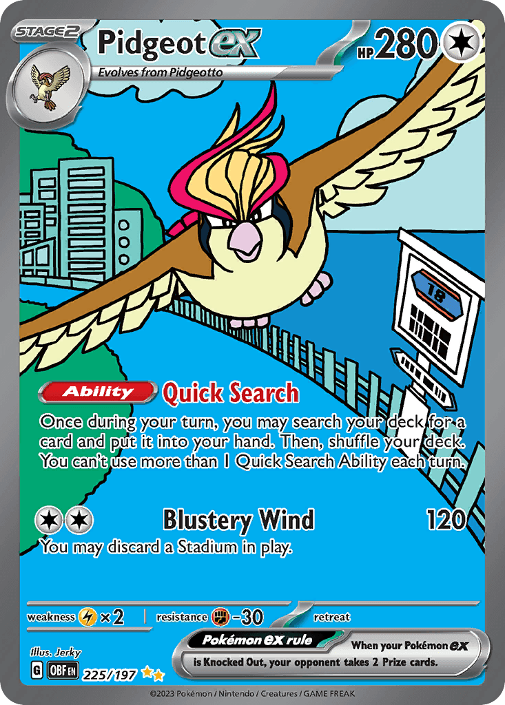 Pidgeot ex from Obsidian Flames