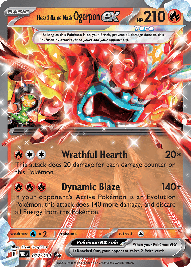 Hearthflame Mask Ogerpon ex from Prismatic Evolutions