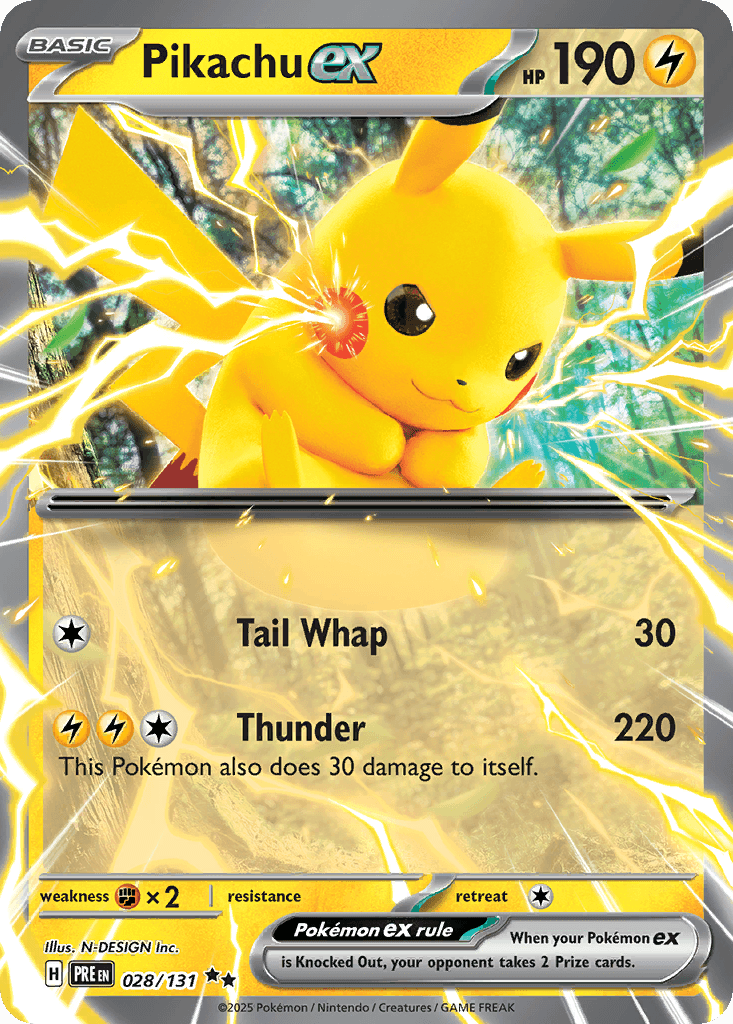 Pikachu ex from Prismatic Evolutions