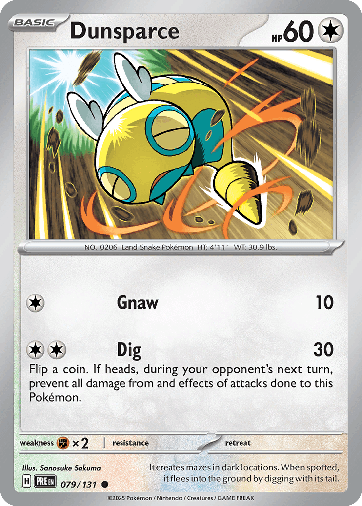 Dunsparce from Prismatic Evolutions