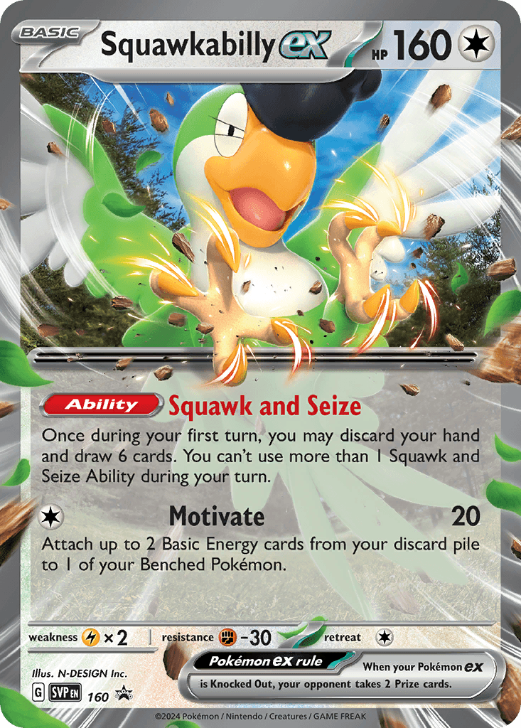 Squawkabilly ex from Scarlet & Violet Black Star Promos