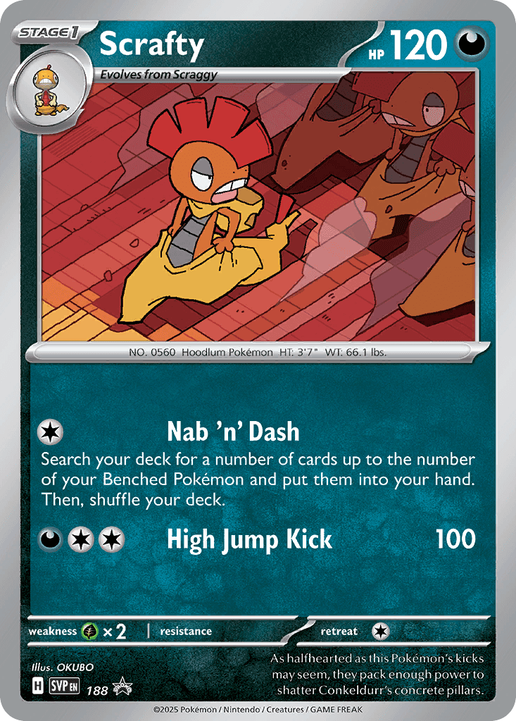 Scrafty from Scarlet & Violet Black Star Promos