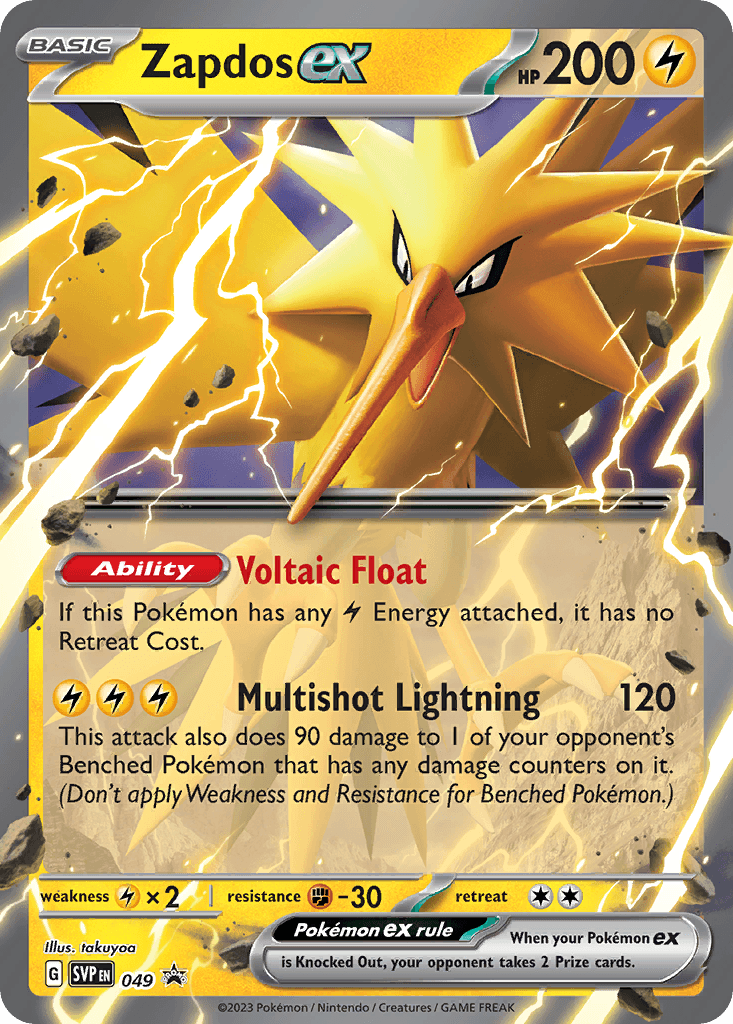 Zapdos ex from Scarlet & Violet Black Star Promos