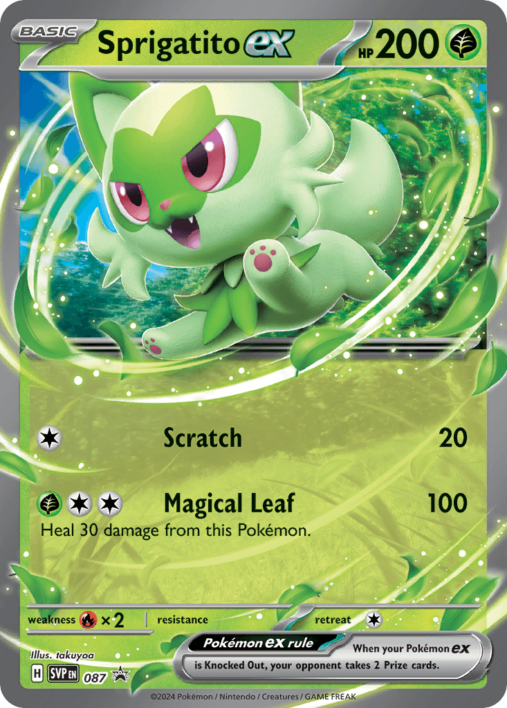 Sprigatito ex from Scarlet & Violet Black Star Promos