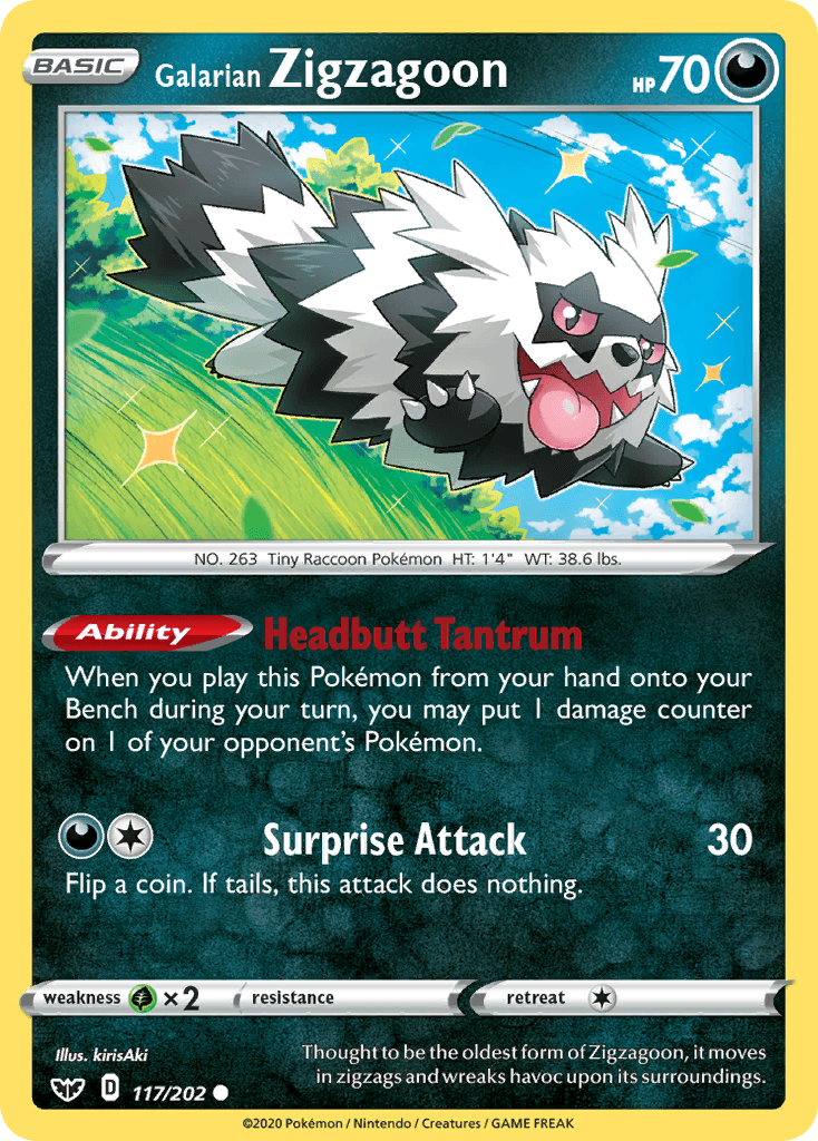 Galarian Zigzagoon from Sword & Shield