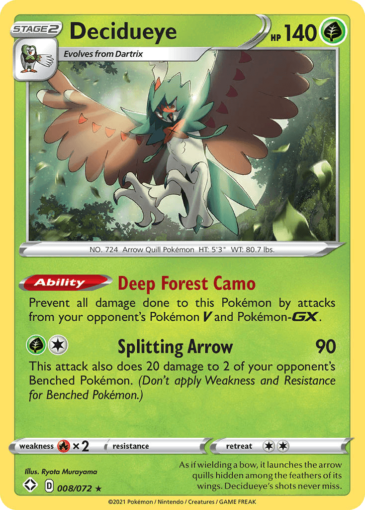 Decidueye from Shining Fates