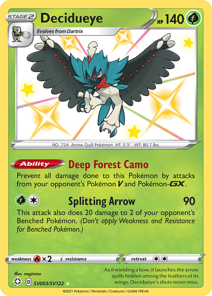 Decidueye from Shining Fates Shiny Vault