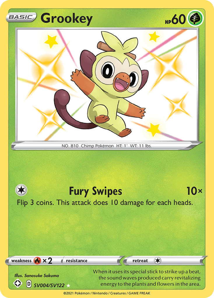 Grookey from Shining Fates Shiny Vault