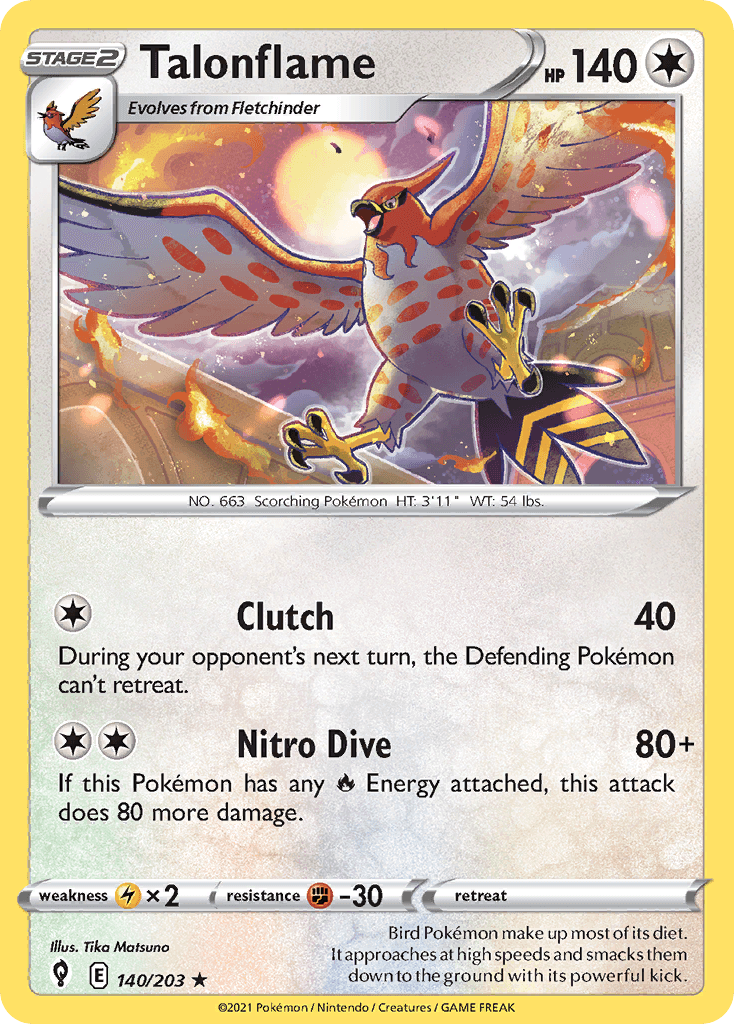 Talonflame from Evolving Skies