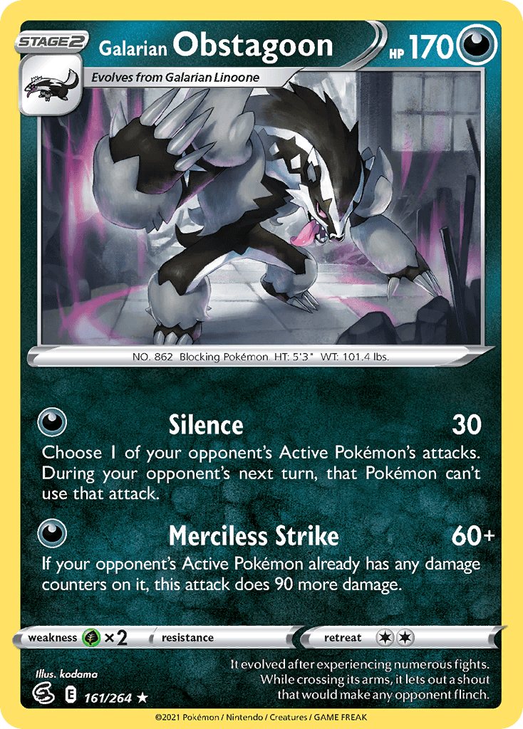 Galarian Obstagoon from Fusion Strike
