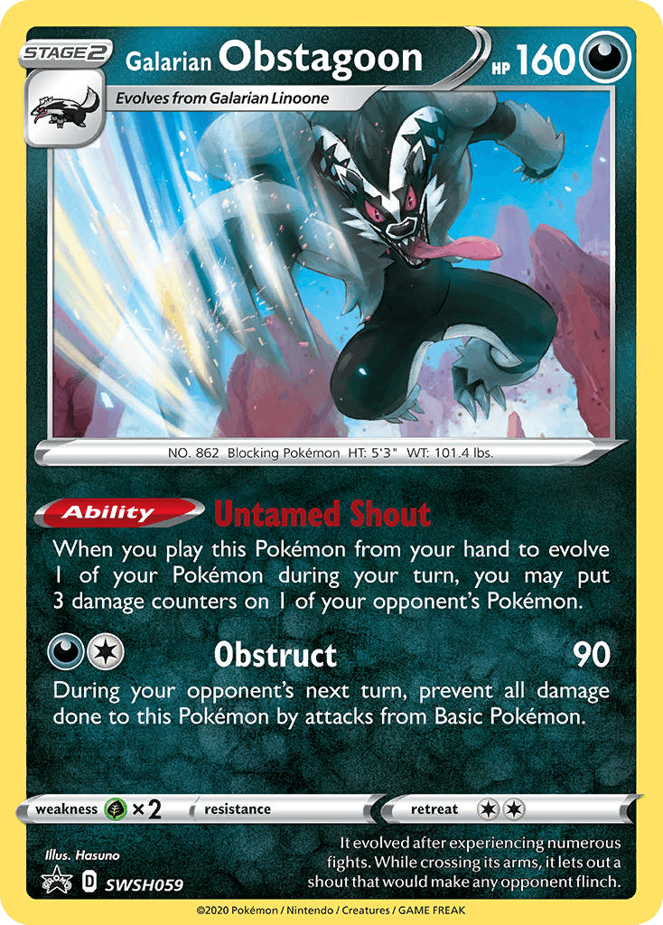 Galarian Obstagoon from SWSH Black Star Promos