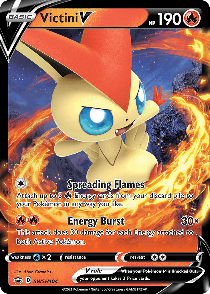Victini V from SWSH Black Star Promos