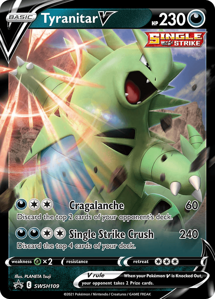 Tyranitar V from SWSH Black Star Promos
