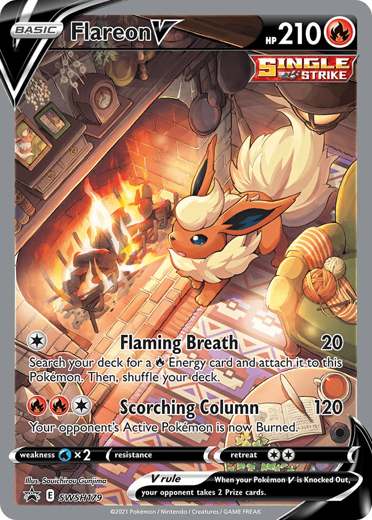 Flareon V from SWSH Black Star Promos