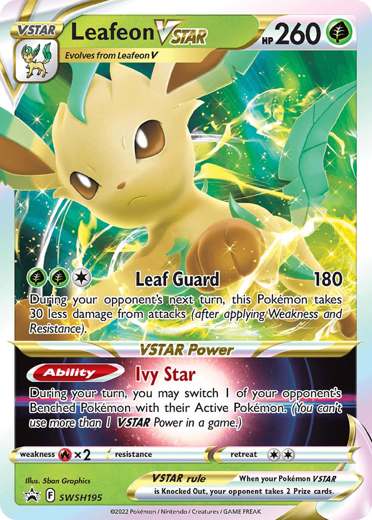 Leafeon VSTAR from SWSH Black Star Promos