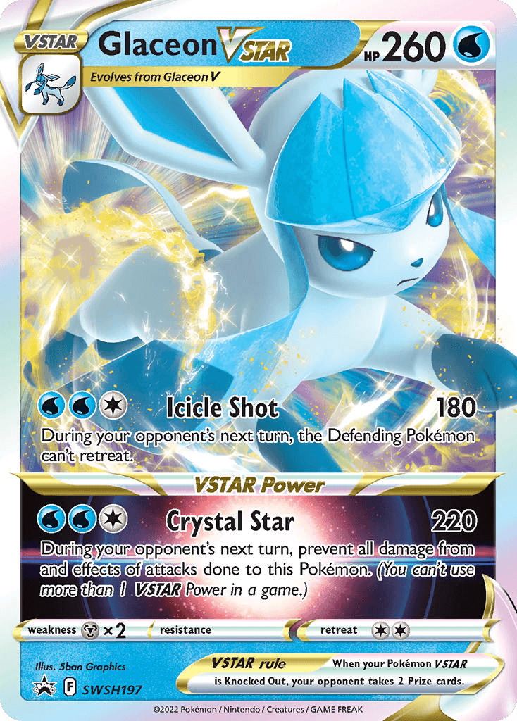 Glaceon VSTAR from SWSH Black Star Promos