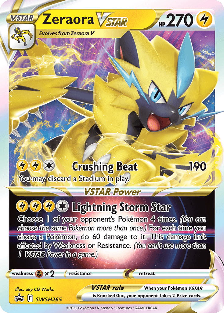 Zeraora VSTAR from SWSH Black Star Promos