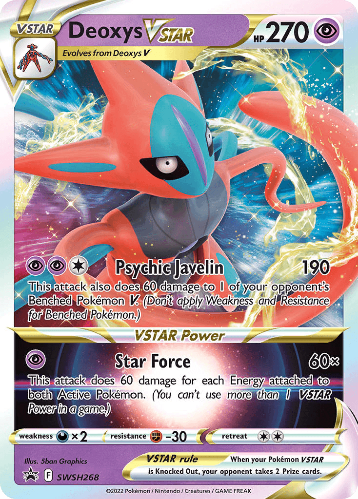 Deoxys VSTAR from SWSH Black Star Promos