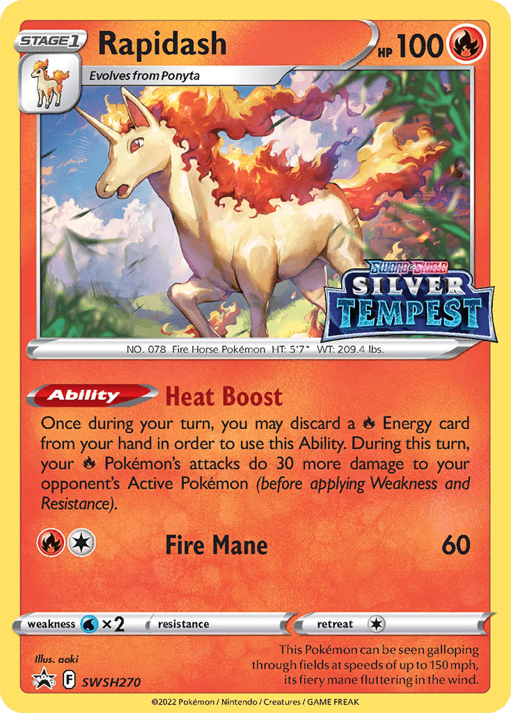 Rapidash from SWSH Black Star Promos