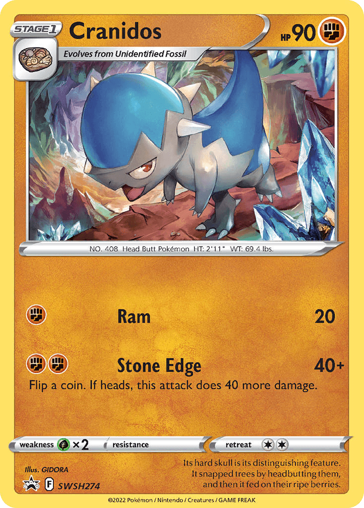 Cranidos from SWSH Black Star Promos