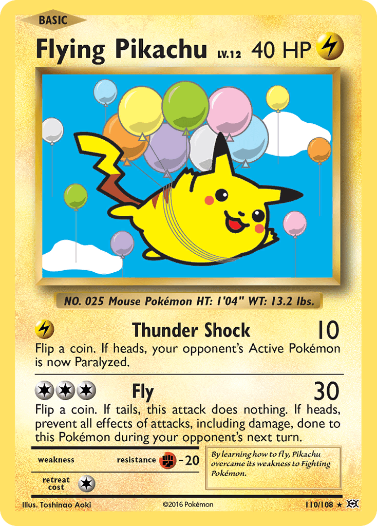 Flying Pikachu from Evolutions