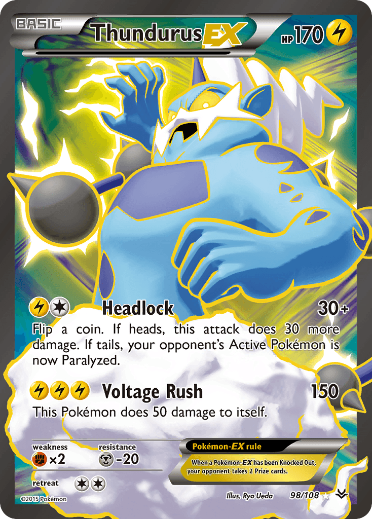 Thundurus-EX from Roaring Skies
