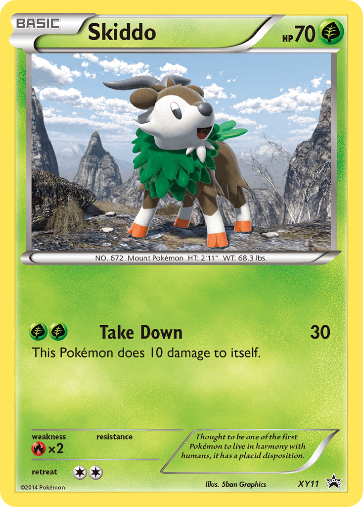Skiddo from XY Black Star Promos